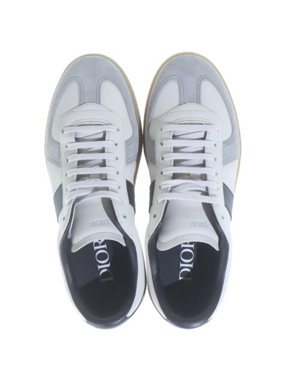 Dior Match Point Suede Replacement Low-Cut Sneakers White Gray Black
